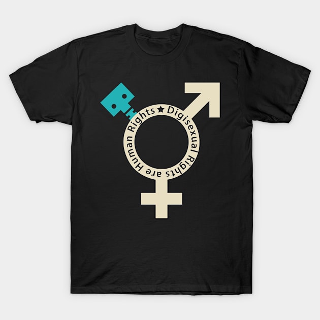 Robotsex Digisexual Rights are Human Rights T-Shirt by sheepmerch